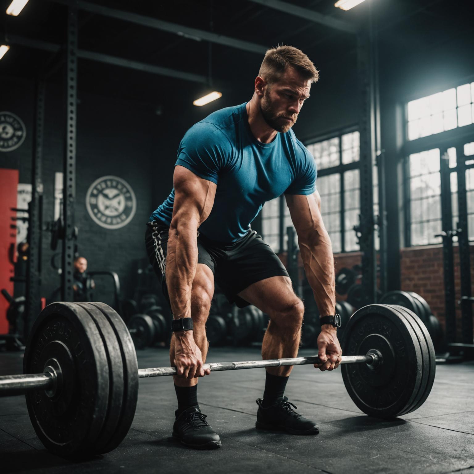 Person performing a deadlift exercise